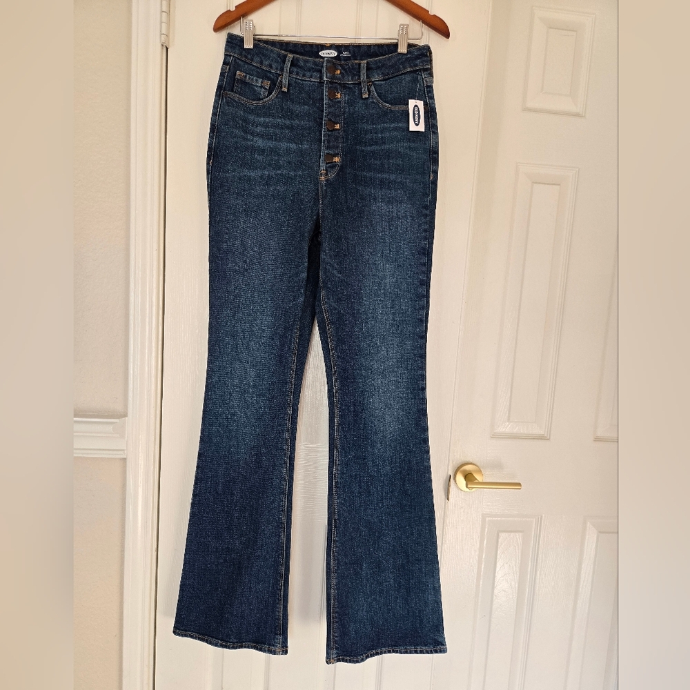 Old Navy Women's Blue Flared Jeans